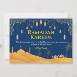 Tarjeta de felicitación Royal Blue Ramadan Mubarak