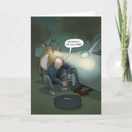 Tarjeta de felicitación Rudolph Flat Tiro Navidade