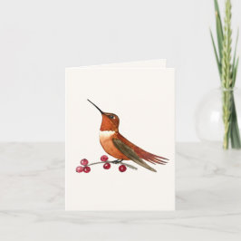Tarjeta de felicitación Rufous Hummingbird