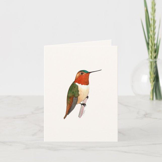 Tarjeta de felicitación Rufous Hummingbird (Anverso)