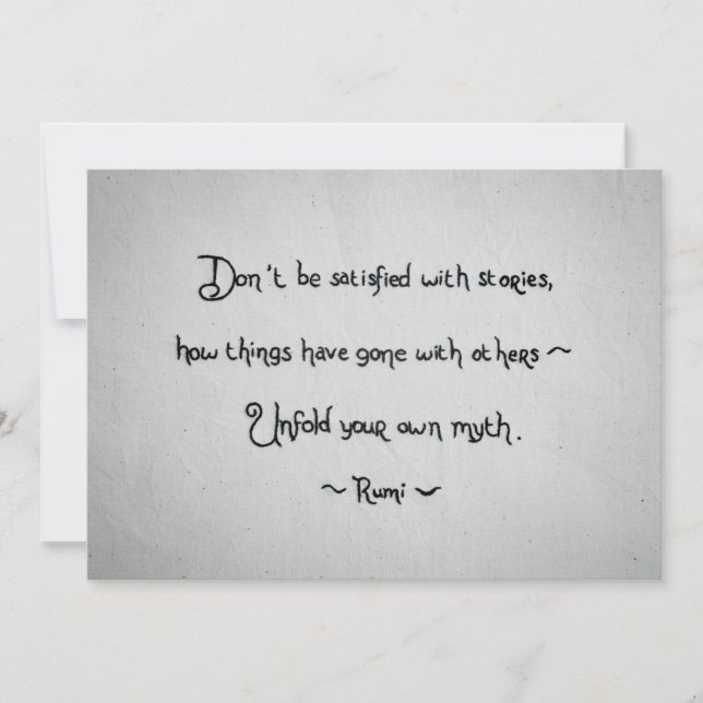 Tarjeta de felicitación Rumi Quote (Anverso)