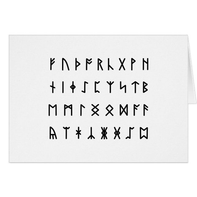 Tarjeta de felicitación Runic Alphabet [Futhorc] (Anverso (Horizontal))