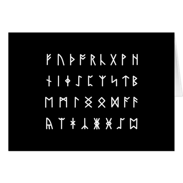 Tarjeta de felicitación Runic Alphabet [Futhorc] (Anverso (Horizontal))