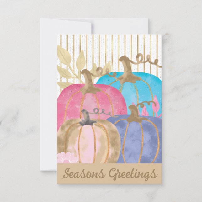 Tarjeta de felicitación Rustic Pumpkins de Acción  (Anverso)