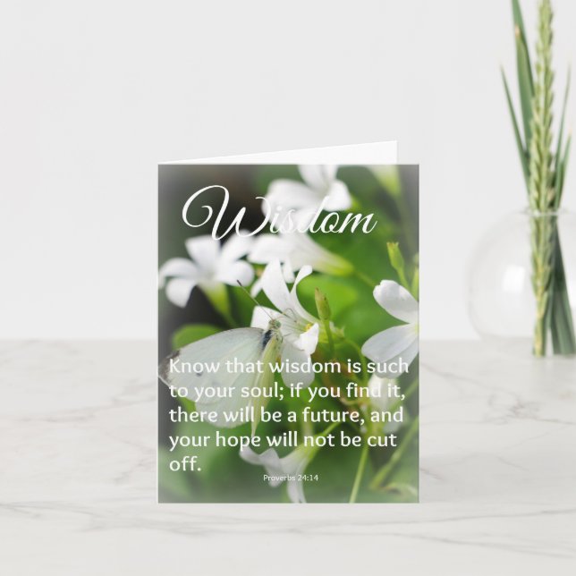 Tarjeta de felicitación/Sabiduría (Anverso)