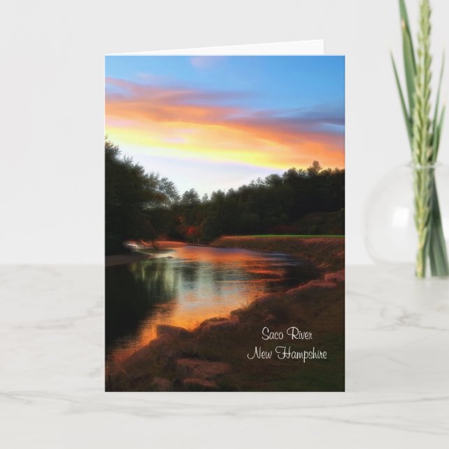 Tarjeta de felicitación Saco River Sunset (Anverso)