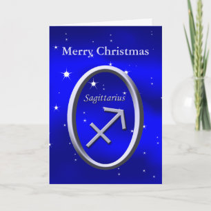 Tarjeta de felicitación Sagittarius de navidad