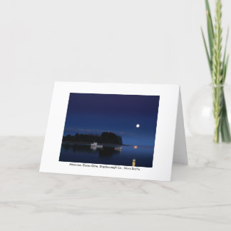 Tarjeta de felicitación - salida de la luna,