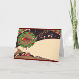 Tarjeta de felicitación Santa de Navidades Art Dec