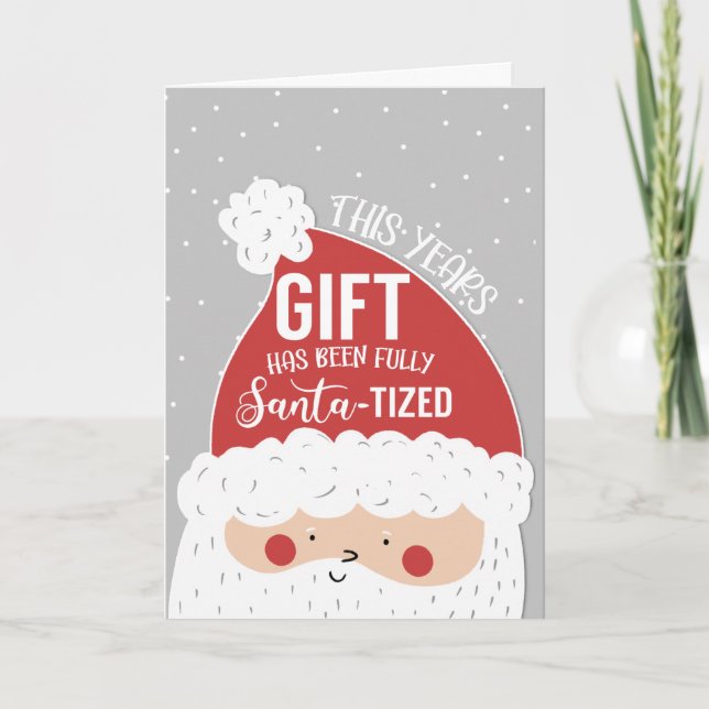 Tarjeta de felicitación SANTA FUNNY para navidades (Anverso)