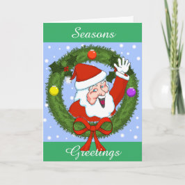 Tarjeta de felicitación Santa Holiday (Personaliza