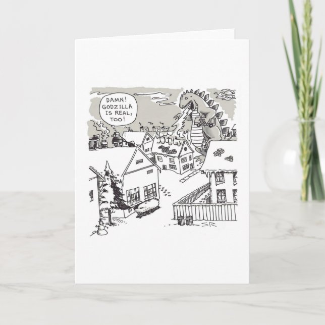 Tarjeta de felicitación Santa Shock (Anverso)