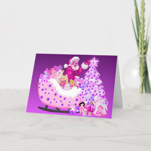 Tarjeta de felicitación Santa Sleigh Gifts & Toys