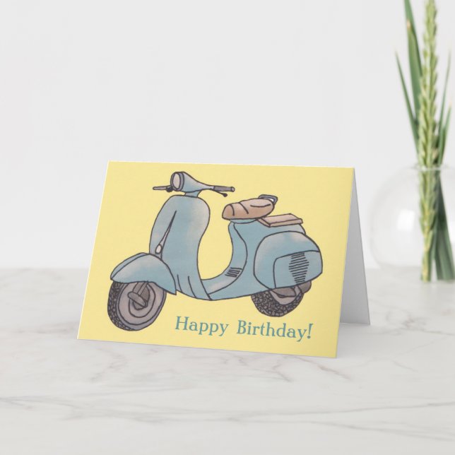 Tarjeta de felicitación Scooter (Anverso)