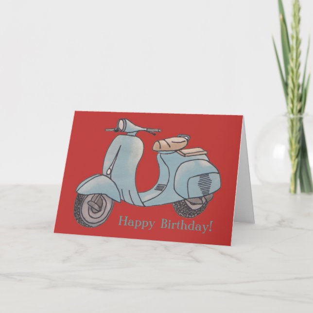 Tarjeta de felicitación Scooter (Anverso)