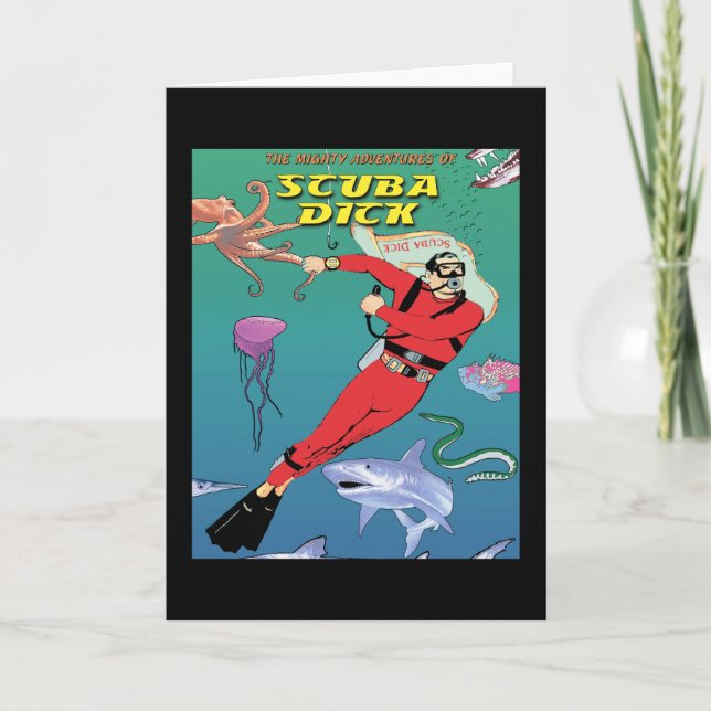 Tarjeta de felicitación Scuba Dick (Anverso)