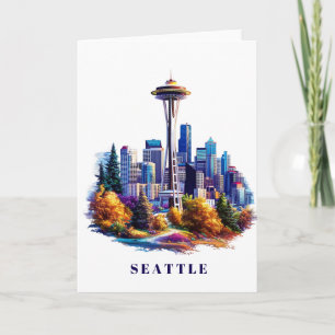 Tarjeta de felicitación Seattle