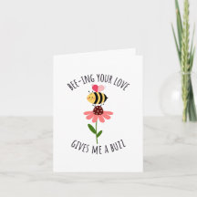 Tarjeta de felicitación: Ser tu amor me da un zumb