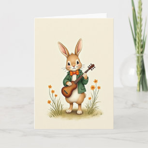 Tarjeta de Felicitación Serenata de Conejo