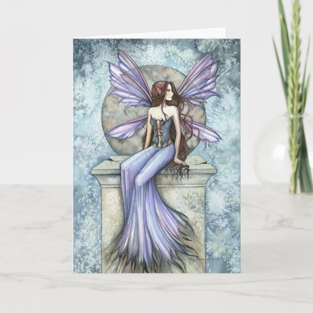 Tarjeta de felicitación Serenity Fairy de Molly Ha (Anverso)