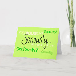 Tarjeta de felicitación seria