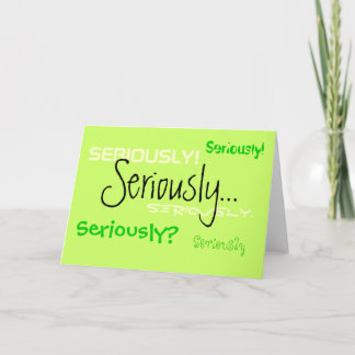 Tarjeta de felicitación seria