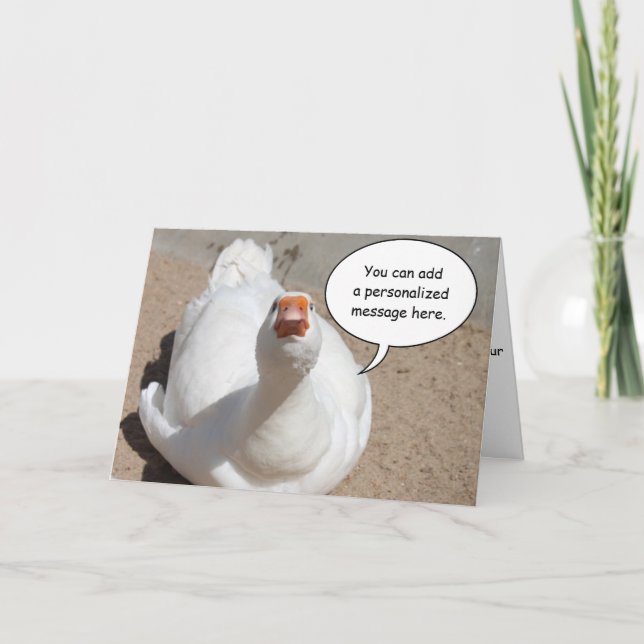 Tarjeta de felicitación seria del ganso (Anverso)