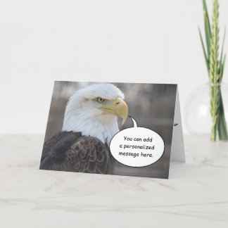 Tarjeta de felicitación severa de Eagle calvo