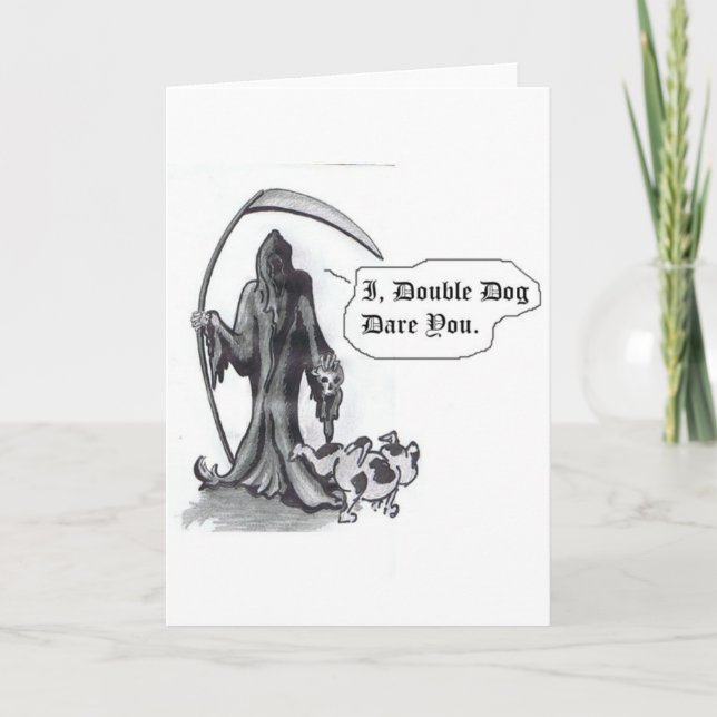 TARJETA de FELICITACIÓN SEVERA del pequeño perro (Anverso)