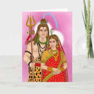 Tarjeta de felicitación Shiv Parvati