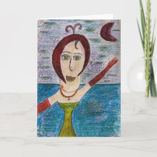 Tarjeta de felicitación Showgirl (en blanco dentro (Anverso)