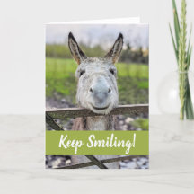 Tarjeta de felicitación "Sigue Sonriendo" a un bur