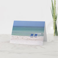 Tarjeta de felicitación Sillas en la playa