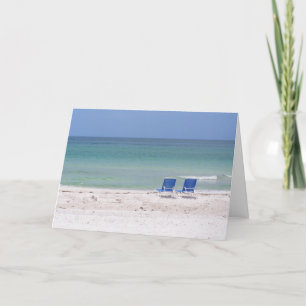 Tarjeta de felicitación Sillas en la playa