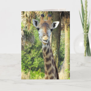 Tarjeta de felicitación Silly Giraffe