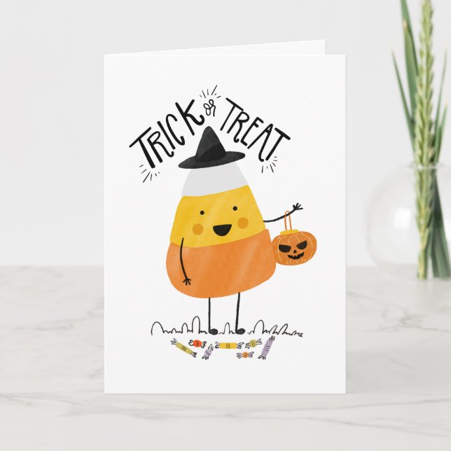 Tarjeta de felicitación simple de Halloween de las (Anverso)