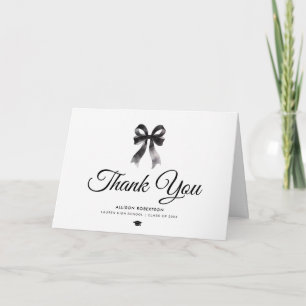 Tarjeta de felicitación simple plegada con lazo ne