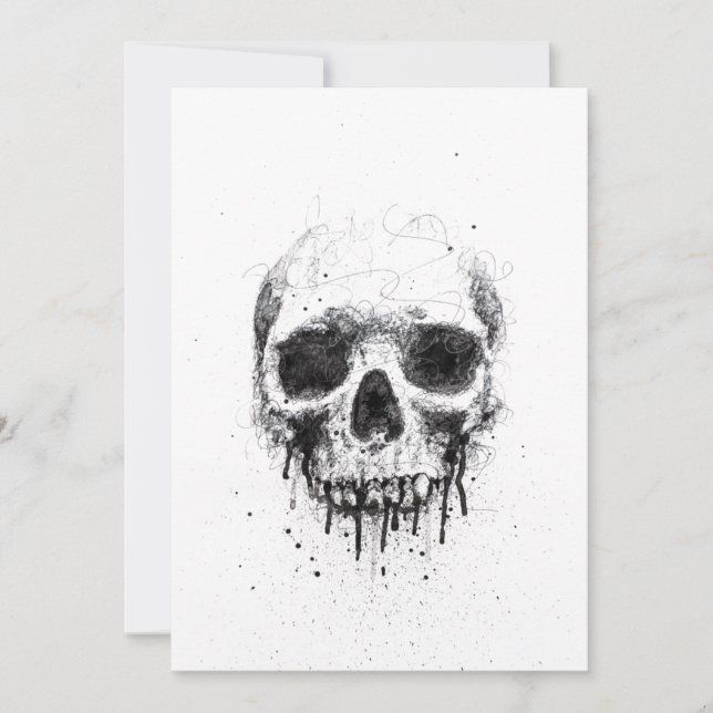 Tarjeta de felicitación Skull (Anverso)