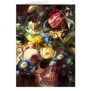 Tarjeta de felicitación Skull Bouquet