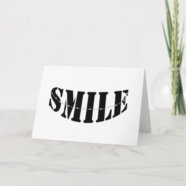 Tarjeta de felicitación Smile Braces (Anverso)
