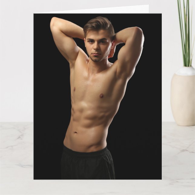 Tarjeta de felicitación Smooth Pits Hot Guy (Anverso)