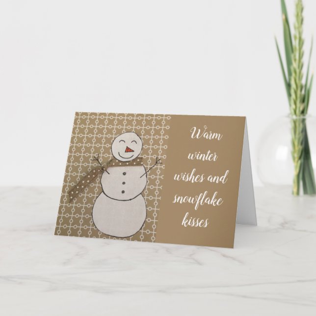 Tarjeta de felicitación Snowflake Kiss (Anverso)