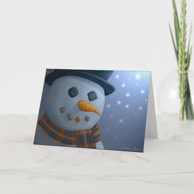 Tarjeta de felicitación Snowman (Anverso)