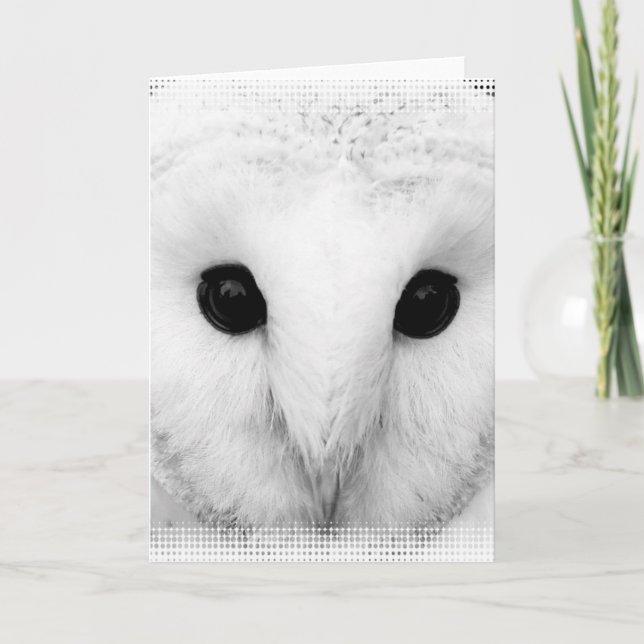 Tarjeta de felicitación Snowy Owl (Anverso)