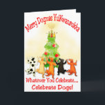 Tarjeta de felicitación, sobres blancos estándar<br><div class="desc">Los perros nos aman todos - con sus corazones enteros.  ¿No es que sobre cuál la estación es todo?  ¡Celebremos perros!</div>