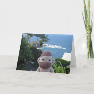 Tarjeta de felicitación Socky en Hawái