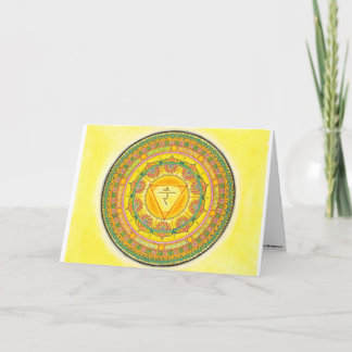 Tarjeta de felicitación Solar Plexus Chakra Mandal