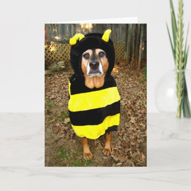 Tarjeta de felicitación soleada de la "abeja más (Anverso)