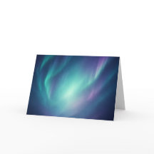 Tarjeta de felicitación soñadora Aurora Borealis