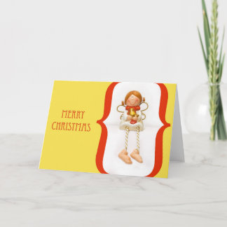 Tarjeta de felicitación sonriente del navidad del